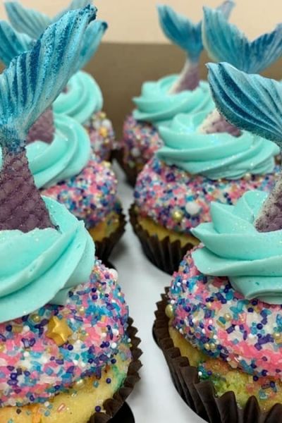 custom order mermaid cupcake